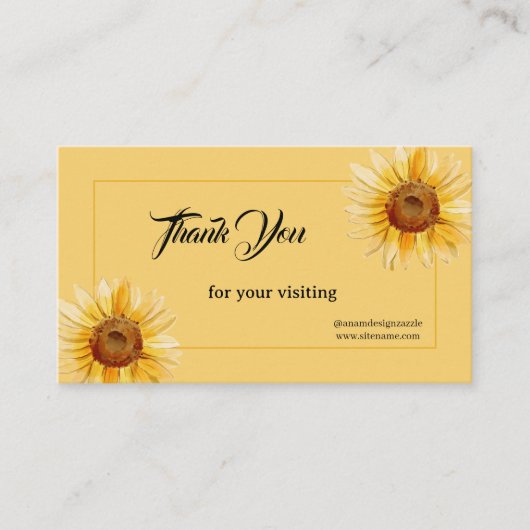 DANK U KLEINE VISITEKAARTJES (Voorkant)