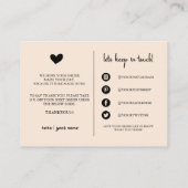 Dank u kleine zakelijke orde invoegen Kaart Visitekaartje (Achterkant)