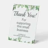 Dank U Kleine Zakelijke Tak Leaf Reclamebord Met Voetstuk (Voorkant)