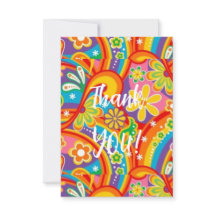 DANK U KLEUR FLOWERS KAART