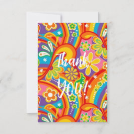 DANK U KLEUR FLOWERS KAART