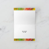 Dank u kleur Splash Bold Modern Bedankkaart (Binnen)
