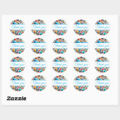 Dank u kleurrijke Abstract Ronde Sticker (Vel)