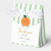 Dank u kleurrijke levendig lachende sinaasappel Gr Bedankdoosjes (Voorkant Zijde)