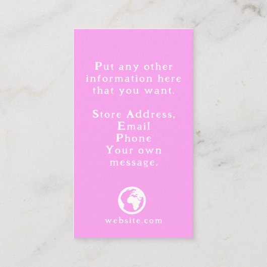 Dank u kleurrijke macarons informatiekaartje (Achterkant)