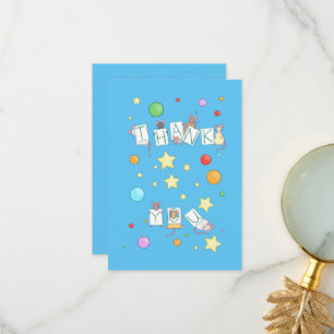 Dank u kleurrijke muizen bedankkaart