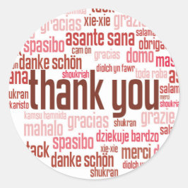 Dank u kleurrijke rode envelop seal sticker