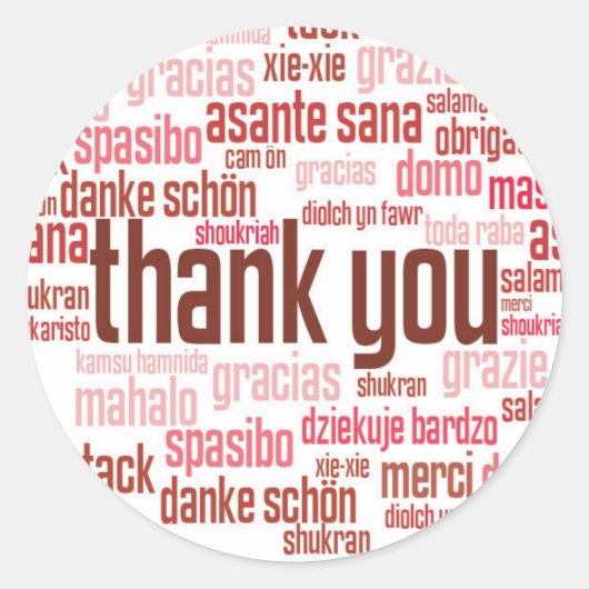 Dank u kleurrijke rode envelop seal sticker (Voorkant)