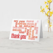 Dank u kleurrijke rode gevouwen kaart (Gele Bloem)