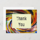 Dank U Kleurrijke Tie-Dye Wervelingen Waardering Briefkaart (Voorkant / Achterkant)