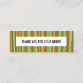 DANK U Kleurrijke Xmas Minimalistische Strepen Mini Visitekaartje (Voorkant)