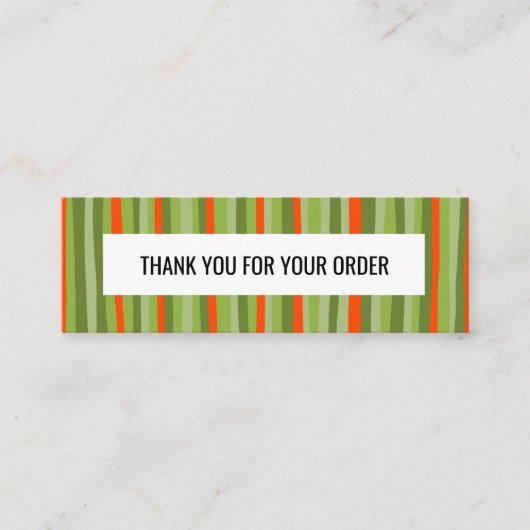 DANK U Kleurrijke Xmas Minimalistische Strepen Mini Visitekaartje (Voorkant)