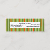 DANK U Kleurrijke Xmas Minimalistische Strepen Mini Visitekaartje (Achterkant)