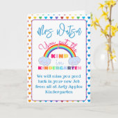 dank u kleuterschool Leraar waardering cadeau Kaart (Gele Bloem)