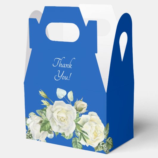 Dank U, Kobaltblauw & Wit Bedankdoosjes (Geopend)