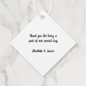 Dank u Koe thema bruiloft Bedankjes Labels (Achterkant)