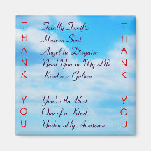 Dank u koelkastmagneet