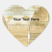 Dank u koffie bevlekt grootboek boekhoudingsdocume hart sticker (Voorkant)