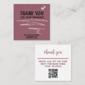 Dank u Korting QR Kaart (Voorkant / Achterkant)