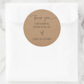 Dank U Kraft Papier Stickers (Tas)