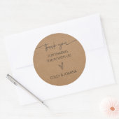 Dank U Kraft Papier Stickers (Envelop)