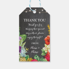Dank u Label Aloha Favor Labels Chalk Wedding Cadeaulabel