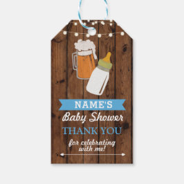Dank u Label Baby shower Brewing Girl Boy Blue Cadeaulabel