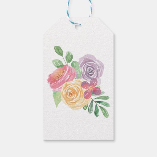 Dank u Label Bloemen Favor Goud Vrijgezellenfeest Cadeaulabel (Achterkant)