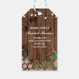 Dank u Label Bloemen Favor Hout Vrijgezellenfeest Cadeaulabel