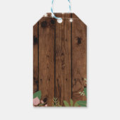 Dank u Label Bloemen Favor Hout Vrijgezellenfeest Cadeaulabel (Achterkant)