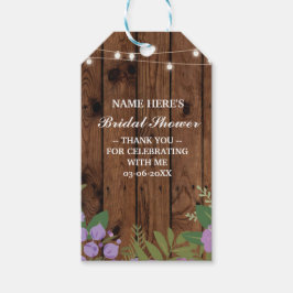 Dank u Label Bloemen Favor Hout Vrijgezellenfeest Cadeaulabel