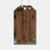 Dank u Label Bloemen Favor Hout Vrijgezellenfeest Cadeaulabel (Achterkant)