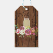 Dank u Label Bloemen Favor Wood Jar Vrijgezellenfe Cadeaulabel (Achterkant)