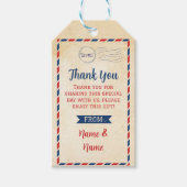 Dank u Label Briefkaart Favor Labels Wedding Trave Cadeaulabel (Voorkant)