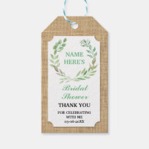 Dank u Label Burlap Leaves Wreath Vrijgezellenfees