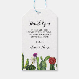 Dank u Label Cactus Bruiloft Fiesta Mexican Cadeaulabel