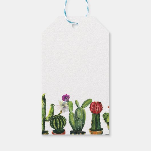 Dank u Label Cactus Bruiloft Fiesta Mexican Cadeaulabel (Achterkant)