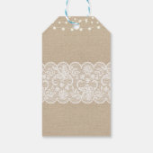 Dank u Label Favor Burlap Lace Vrijgezellenfeest Cadeaulabel (Achterkant)