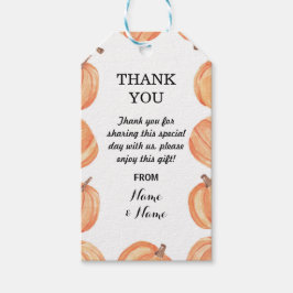 Dank u Label Favor Labels Pompoen Herfst Bruiloft Cadeaulabel