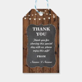Dank u Label Favor Labels Wood Chalk Wedding Cadeaulabel