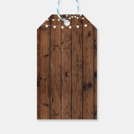 Dank u Label Favor Labels Wood Chalk Wedding Cadeaulabel (Achterkant)