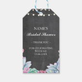 Dank u Label Favor Pastel Succulent Vrijgezellenfe Cadeaulabel (Voorkant)