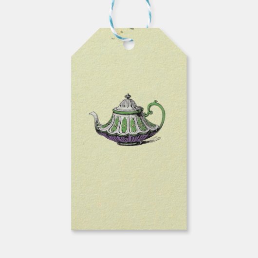 Dank u Label Favor Wonderland Theepot Theebruiloft Cadeaulabel (Achterkant)