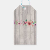 Dank u Label Favor Wood Floral Vrijgezellenfeest Cadeaulabel (Achterkant)