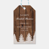 Dank u Label Favor Wood Trees Xmas Vrijgezellenfee Cadeaulabel (Voorkant)