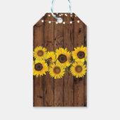 Dank u Label Favor Zonnebloem Hout Vrijgezellenfee Cadeaulabel (Achterkant)