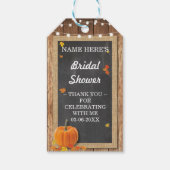 Dank u Label Floral Chalk Pumpkin Vrijgezellenfees Cadeaulabel (Voorkant)