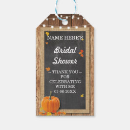 Dank u Label Floral Chalk Pumpkin Vrijgezellenfees Cadeaulabel