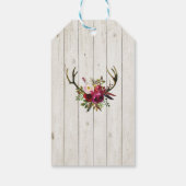 Dank u Label Floral Favor Antlers Vrijgezellenfees Cadeaulabel (Achterkant)