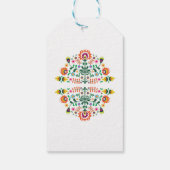 Dank u Label Floral Fiesta Mexico Vrijgezellenfees Cadeaulabel (Achterkant)